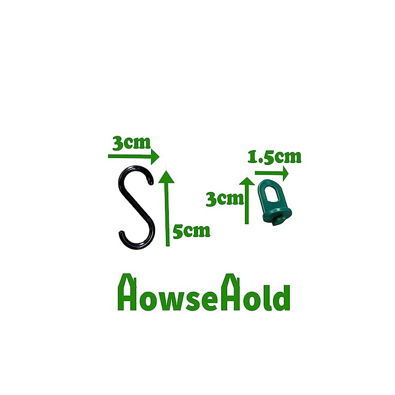 Greenhouse Twist Clips with S Hooks [50 Pack] for inside