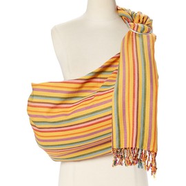 Hip Baby Wrap Ring Sling Baby Carrier for Infants and Toddlers - Beautiful, 100% Soft Cotton Baby Wraps Carrier for Babies 8-35 lbs - Perfect Baby Shower Gifts Moms and Dads - Nursing Cover (Beach)