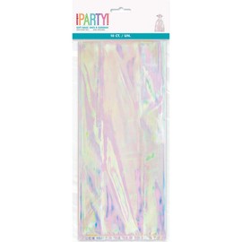 Unique Party 53902 - Cellophane Iridescent Party Bags, Pack of 10