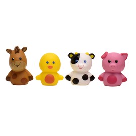 Magic Years Plastic Finger Puppets, 4 Piece Farm Animals