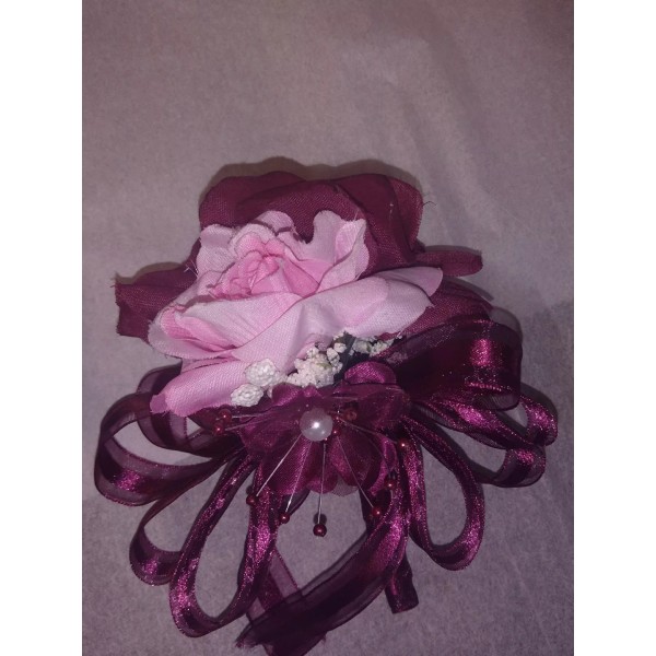 Unbranded Set of 2 burgundy cream and blush with rhinestones