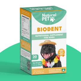 Natural PET Biodent Nutritional Supplement for Dogs, Chicken & Fine Herbs, 30 Sachets, 1.6 oz