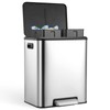 GAOMON Kitchen Dual Trash Can and Recycling Bin, 2 x