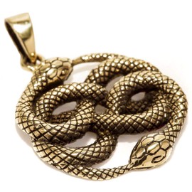 Windalf Paradise Lucky Bronze Pendant Aurin Diameter 2.5 Healing Snake Jewellery The Infinite Story, Bronze
