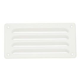PATIKIL 7x3.5 Inch Aluminum Vent Cover, Screen Air Grille Ventilation Cover HVAC Louvered Grill for Home Kitchen Fireplace Bathroom Wall Ceiling, White