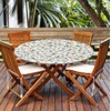 COTAIL - Mantel redondo con borde elástico, mantel impermeable de
