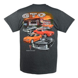 Joe Blow T's Pontiac GTO Greatest Garage Adult T-Shirt (3X-Large) Heather Grey