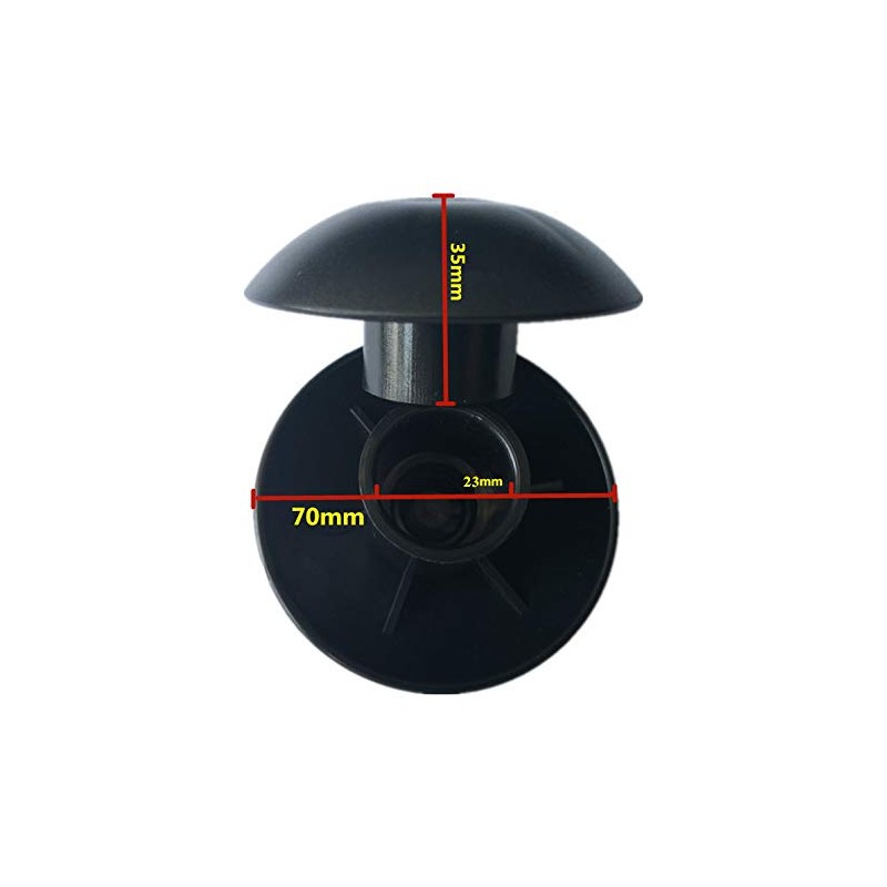 Boat Cover Support Mushroom Cap 70mm/2.75 Inches, Anti-Burst Front or
