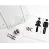 Door Sign Glass Vitrum B (130/130 mm B2) (WC Women's