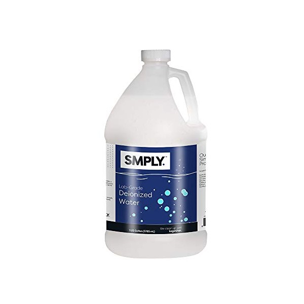 SMPLY. Deionized Water - 1 Gallon - Demineralized and Lab