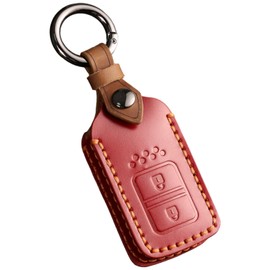 [smasol] WR-V Key Cover, Freed, Genuine Leather, New Fit 4, Key Cover, Civic Vezel, Motorcycle, PCX125, JK05, PCX160, KF47, JK03 Key Case, Burgundy / 2 Button