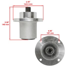Caltric 54" Deck Spindle for Hustler 935627 936104 938746 940387 941765 943449 FasTrak