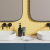 Generic Trash Can Lid: Embedded Countertop Built-in Trash Chute Round