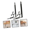 IWOWHERO 2pcs Hanging Plant Stand Wall Hook Corner Bracket Cable