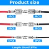 30Pcs 2.8mm 4.8mm and 6.3mm Female Spade Crimp Terminal with