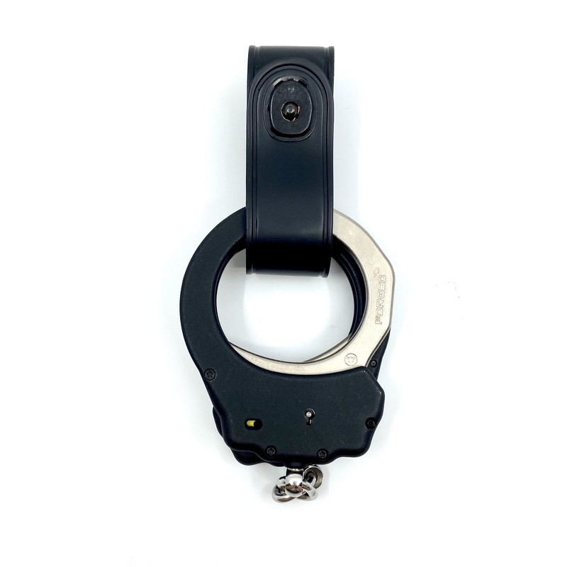 Handcuff Strap Black Leather with Black Safety Snap