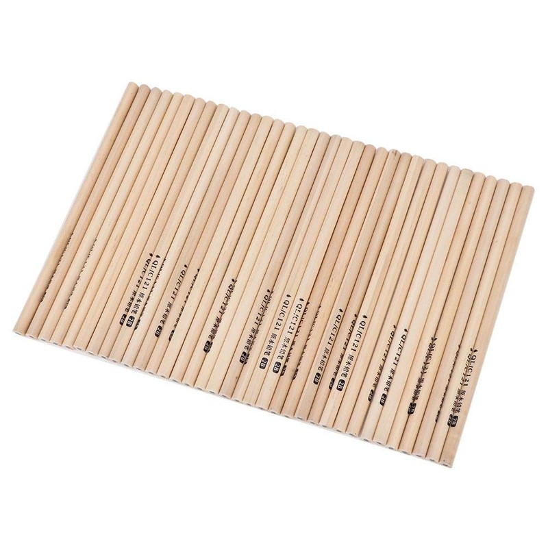 50pcs Wood Pencil, Environmental Wooden Graphite Writing Pencil with HB