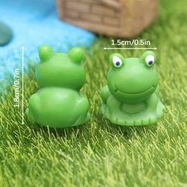 MUNSKT 70Pcs Mini Resin Frogs Figurines,Garden Decor Cute Small Garden Frog Ornaments for Home Decorations,Tiny Frogs Figurines,Frogs Miniature Desktop Decorative Ornament