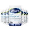 CETAPHIL Gentle Cleansing Bar, 4.5 oz Bar (Pack of 6),