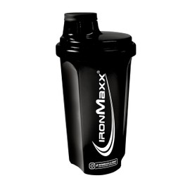IronMaxx Protein Shaker with Screw Cap, Black (Night Black), 700 ml (Pack of 1)
