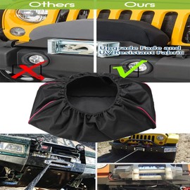 CORRBPEN Winch Cover, Heavy Duty Waterproof Dust-Proof Winch Protection Cover,Ideal for Electric Winches 8500-17500 lbs for JK accessories etc,Compatible with electric winch，winch accessories.