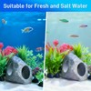 ZHABAYEN 10PCS Fish Tank Decorations Aquarium Plants with Ceramic Cave