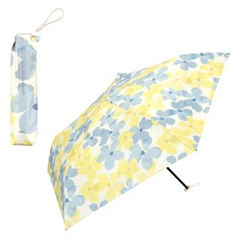 [2025] Wpc. Parasol Light Darkening Lightweight Clematis Mini Yellow Folding Umbrella Lightweight Work School Travel Stylish Cute Women Ladies 801-90488-102-WS
