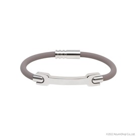 A-ITEM 静電気除去ブレスレット 18cm 20cm シリコン 磁気 ゲルマニウム 最強 チタン 健康 おしゃれ シンプル (20cm, ブラウン)