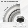 X AUTOHAUX 2pcs OD 2.75 Inch 90 Degree 1.5mm Thickness