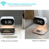 3in1 Multi-Functional Wireless Charging Alarm Clock Smart Night Light Qi