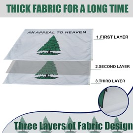 An Appeal to Heaven Flag 2x3 Ft Double Sided, Outdoor Heavy Duty Liberty Pine Tree Flag, Appeal to Heaven Banner 3 Ply Polyester with 2 Brass Grommets