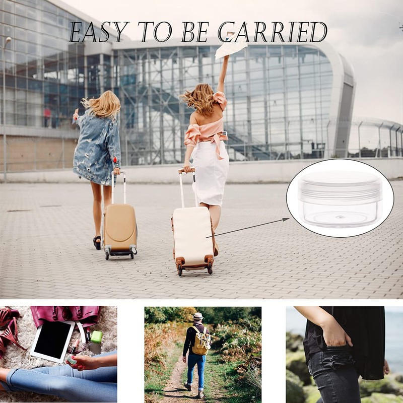 ZEJIA 10 Gram Cosmetic Containers 10pcs Sample Jars with Lids