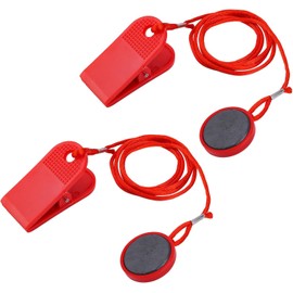 GUOYOU 2 Pcs Universal Treadmill Safety Key, Magnetic Safety Switch, Emergency Stop Magnet Key, Round Magnet Treadmill Emergency Stop Safety Key, for for All Universal Magnet Safety Key (3.2cm)