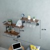 MAIKAILUN Wine Rack Wall Mounted Corner 3 Tier, Hanging Floating
