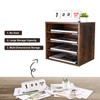 PAG Office Supplies Desk Organizer Wood File Mail Sorter with