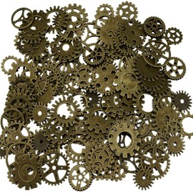 BSDVSKV5CAS Steampunk Gears Vintage Steampunk Metal Charms Pendants Steampunk Steampunk for DIY Crafts Jewelry Making Cosplay Costume Steampunk 200g Pewter, Pewter