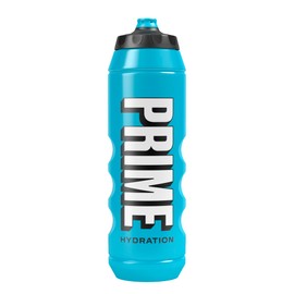 PRIME 32 oz Blue Squeeze Sports Water Bottle, BPA Free, Dishwasher Safe, Easy-Grip Ergonomic Leakproof Design, Fast Hydration for Gym, Cycling, Running