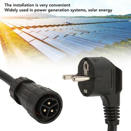 AC Cable 10 Feet AC Connector Plug Solar Photovoltaic Power Generation System Inverter Accessories for WVC 600 700 1200 1400 1600 EU 220V