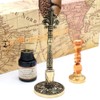 GC QUILL Antique Quill Pen Unique Half-Patterned Feather Pen Set