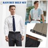 IGOLUMON Men's 2 Piece Leather Belt, Men's Automatic Belt with