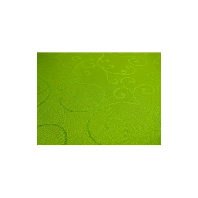 Christmas Concepts® 36" Damask Fabric Lime Green Round Tablecloth -