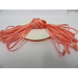 1 Bundle of 3mm x 10 metres Satin Ribbon Dark Coral Pink Double Sided 3 mm
