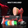 Avhrit 6 Inch Cordless Car Buffer Polisher: 2x4000mAh Batteries Car