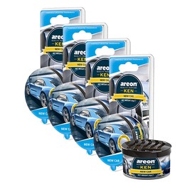 AREON Ken Blister - Car Air Freshener, Provides a Long-Lasting Scent for Auto, Home and Office - Odor Eliminator Neutralizer Strawberry (pack of 4)