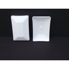 JSP Manufacturing White 4x6 Fence Post Caps(3-5/8"x 5-5/8") Multipack Made in USA Wholesale Bulk Pricing Fits Treated Posts 4 x 6 Nominal Fence Post Caps White (2)