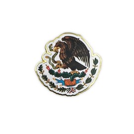 Mexico Flag Lapel Pin - Calcomania Escudo Mexicano Brooch - Coat of Arms of Mexico Badge Country