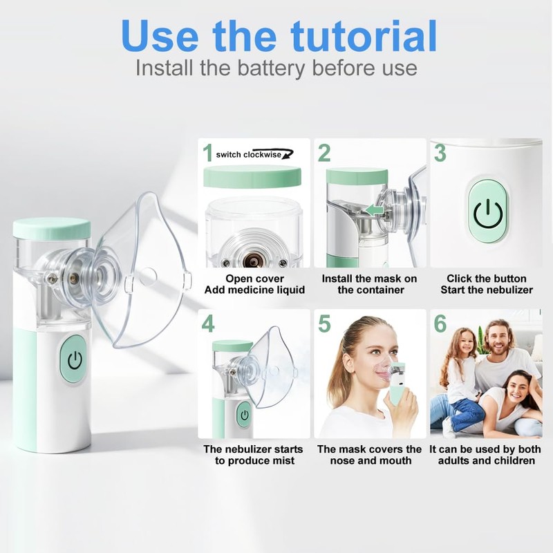 Nebuliser Machine for Adults & Kids,Handheld Nebulizer with Charging Function,with