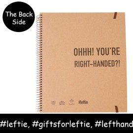King Mills Left Handed Notebooks College Ruled, 160 Pages 1 Subject, Hard Cover Lefty Notebooks. Ideal Gifts for Left Handed People. Size 11" X 9" 2pk