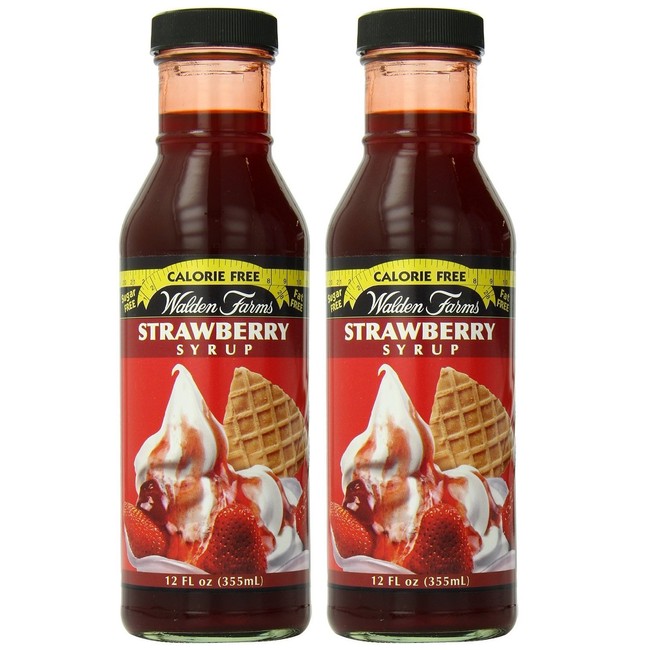 Walden Farms Strawberry Syrup 12oz (Pack of 2)