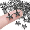 150Pack 10mm Studs for Clothing, Small Star Nailheads Rivets Metal